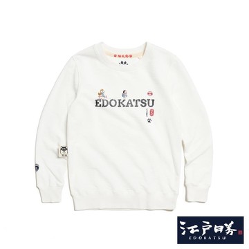 江戶勝 女裝 勝太郎好友長袖T恤 (米白色)