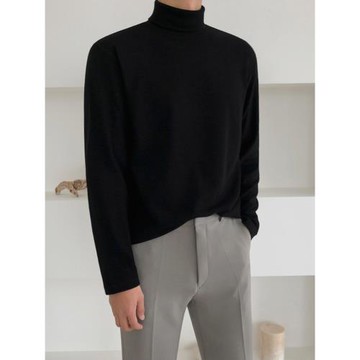 MRCYC冬季高領打底衫男士潮流加厚內搭長袖T恤韓系寬松男裝上衣