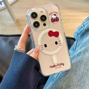 kitty手機殼 磁吸手機殼 可愛手機殼 蘋果手機殼 kt手機殼 全包手機殼 14手機殼 13手機殼 透明手機殼 防摔