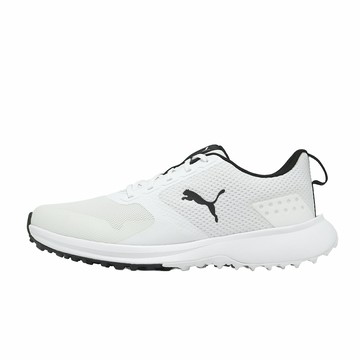 Puma 高爾夫球鞋 Fusion Grip 6 男鞋 白 黑 支撐 穩定 310260-01