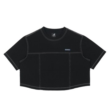 KANGOL 女 壓線短版T 6522100120