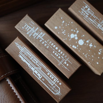 打底手賬素材 木質手帳印章