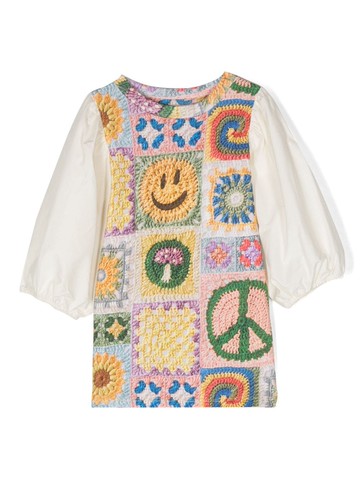 Molo - Rica crochet-panelling top - kids - Organic Cotton - 128 - Neutrals