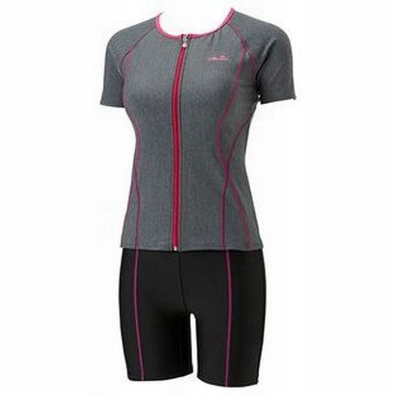 エレッセ Ellesse 半袖美セパ レディース 水着 Es ミックスグレイ ピンク Mp 通販 Lineポイント最大0 5 Get Lineショッピング