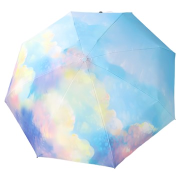 KissDiamond 夢幻星空漸層晴雨兩用黑膠自動傘 KDU-324  星雲