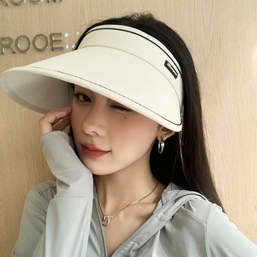 2026夏季帽子女uv大帽檐防曬帽 遮臉韓版空頂帽騎行運動遮陽帽 全面防曬 修飾臉型 百搭透氣 防曬帽 遮陽帽 帽子