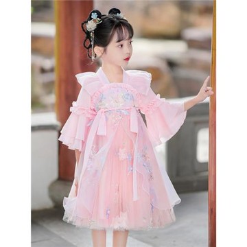 2025新款春秋兒童連衣裙古裝女童公主裙夏季裙子女孩漢服夏裝