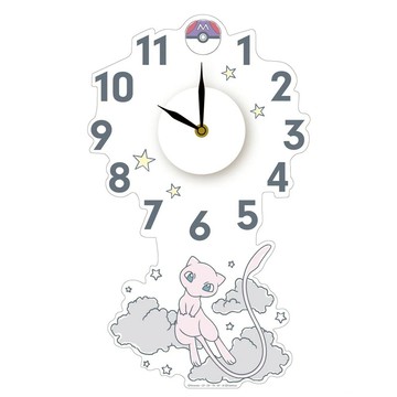 日本 TOYO CASE - 寶可夢壁貼時鐘-夢幻