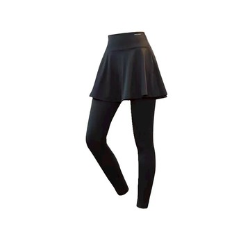 【AREX SPORT】AS-8000 加大碼 女假兩件 假兩件褲裙 運動褲 瑜珈褲 不走光假兩件 顯瘦內搭褲 健行褲 緊身運動褲 後口袋-廠商直送