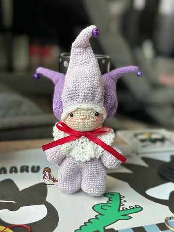 鉤針娃娃三角變色裝扮鉤針娃娃工藝禮物