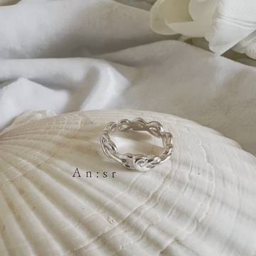 An:sr—「925純銀 愛心戒指」純銀 抗敏 可調節B0028