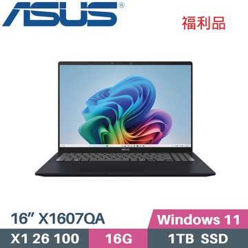 ASUS VivoBook 16 X1607QA-0061B126100(X1 26 100/16G/1TB SSD/W11/16)福利品
