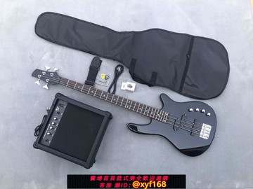 {可打統編 保固一年}特價清倉初學入門款四弦P/J電貝斯音箱套裝,金屬黑色亮光Bass貝司