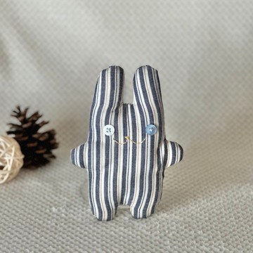 藍色條紋小 Fufnita（兔子玩偶）