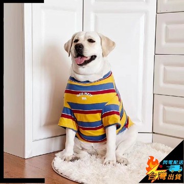 【台灣出貨】大狗衣服 寵物衣服 寵物保暖衣 狗衣服 狗狗衣服 薄款 條紋 拉布拉多 薩摩耶 金毛 邊牧 哈士奇 保暖