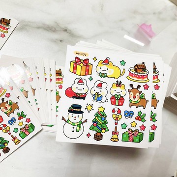 聖誕快樂 - PET 韓國可愛日記貼紙 (lintam)