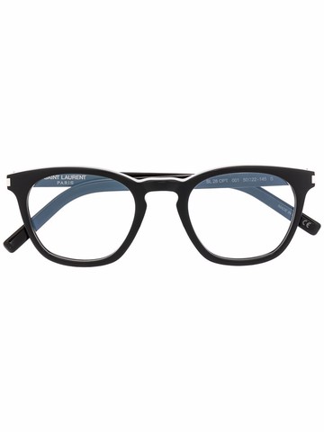 Saint Laurent Eyewear - SL 28 OPT D-frame glasses - unisex - Acetate - 50 - Black