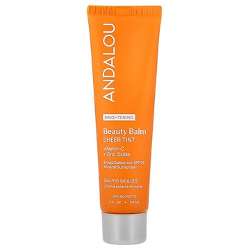 Andalou Naturals, BB Vitamin C Beauty Balm，提亮，SPF 30，透明色澤，2 液量盎司（58 毫升）