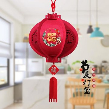 2026新年裝飾用品燈籠掛件開門紅門店室內吊頂布置春節過年小吊飾