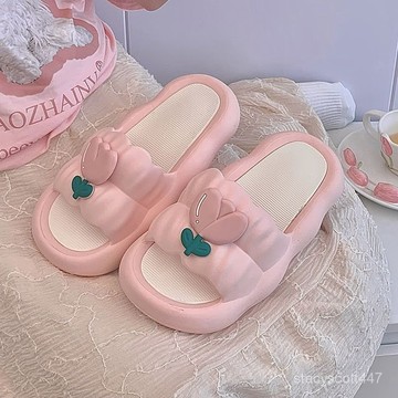 🔥桃園出貨🔥【931人收藏】爆款拖鞋女新款可愛卡通底輕便學生宿捨居家舒適防滑一字涼拖鞋踩屎感拖鞋