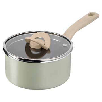 特福 電磁爐適用鈦金花漾單柄鍋  1個  薄荷色  18cm