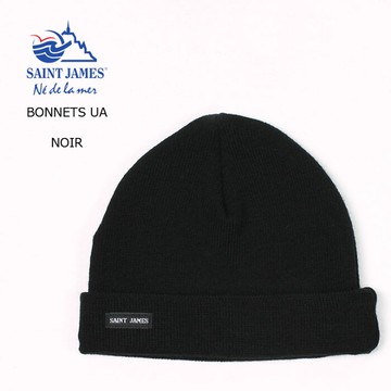 [限期供應價格降低歐元展銷會]SAINT JAMES(聖詹姆斯)BONNETS UA-NOIR編織物蓋子人分歧Ｄ
