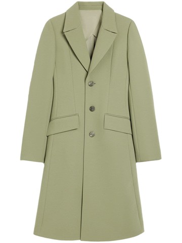 AMI Paris - single-breasted wool coat - women - Virgin Wool - 38 - Green