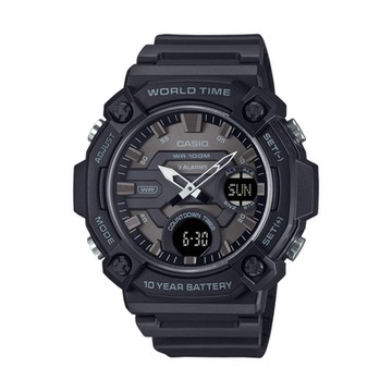 CASIO卡西歐 數位/指針 十年電力 大錶徑 雙顯系列 AEQ-120W-1B_52.2mm