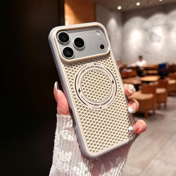 冰感雙色 蜂窩散熱 強力磁吸 防摔殼 適用於 iPhone 17 16 15 14 13 Pro Max 散熱 手機殼