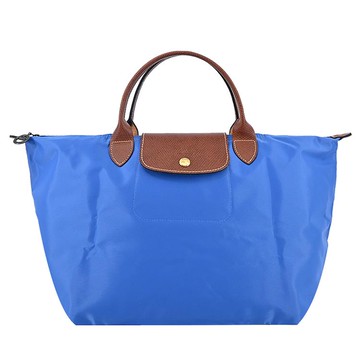 LONGCHAMP LE PLIAGE系列短把再生尼龍摺疊水餃包（中/鈷藍）_廠商直送