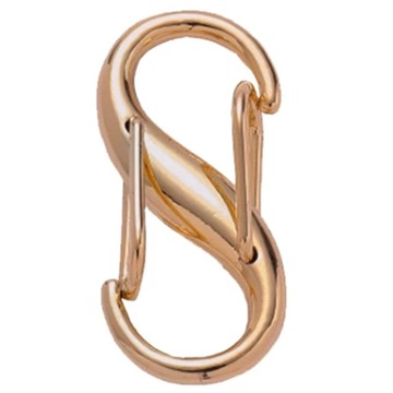 小麥購物 8字扣 不銹鋼彈簧掛鉤 G618 20個  金色款  1組  金色