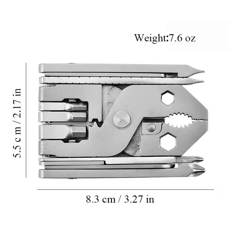 ステンレス製男性用マルチツール、ペンチ付きポケットツール、ドライバー、栓抜きなど