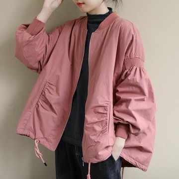 時尚夾棉棒球領休閑百搭流行外套