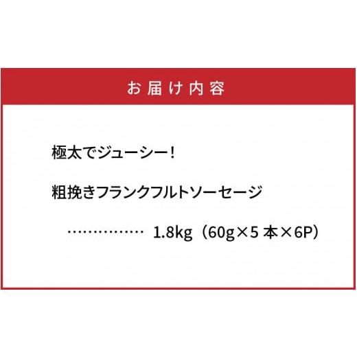 ふるさと納税 大分県 国東市 極太でジューシー！粗挽きフランクフルトソーセージ1.8kg_0098N