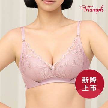 黛安芬-FLORALE 玫瑰百合系列 無鋼圈全罩包覆內衣 B-D 粉玫｜11R1991 9G