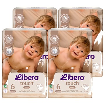 Libero 麗貝樂 touch 嬰兒紙尿褲 XL 13~20kg 27片  4套  第6階段
