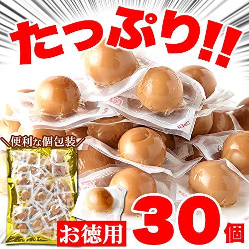 天然生活 味付うずらのたまご （30個） 国産 玉子 うずら卵 醤油味 常温 おつまみ 徳用 個包装 (1袋)