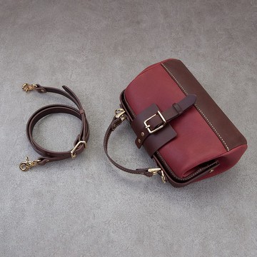 口金包 圓筒醫生包 肩背包 側背 真皮全手縫