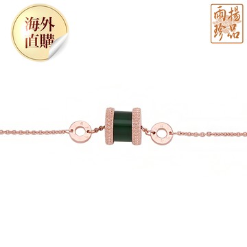 綠瑪瑙轉運珠玫瑰金手鍊（限海外直購）Bracelet