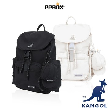 KANGOL 袋鼠 蓋子束繩 後背包 限定款 66258740 時尚 包包 潮流後背包 防潑水後背包