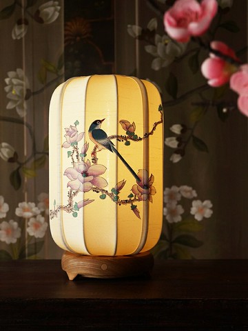 擺設asianart新中式台燈臥室床頭燈客廳桌面結婚陪嫁復古小夜燈