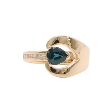 JEWELRY 無品牌珠寶 戒指 14K金 藍鋼玉 #43 【二手名牌BRAND OFF】