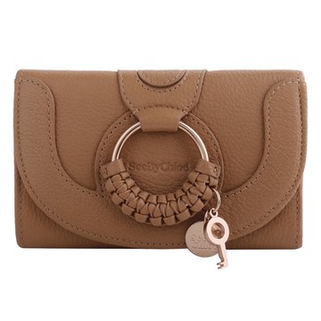 See by Chloe HANA 山羊皮翻蓋釦式中夾(駝)