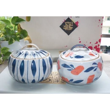 隔水燉盅和風手繪創意陶瓷帶蓋湯盅燕窩蒸蛋燉湯煲蓋碗調料罐