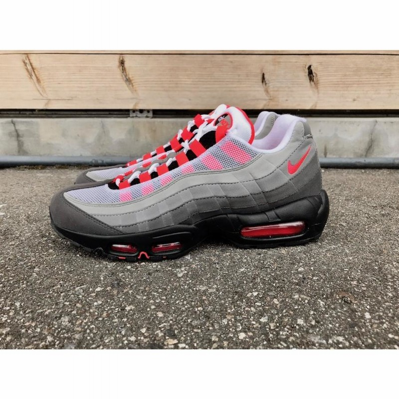 Air max 95 shop - men's white/solar red/granite/dust