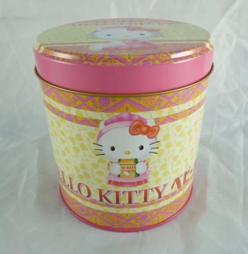 【震撼精品百貨】Hello Kitty 凱蒂貓~大圓鐵盒