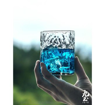 手工玻璃杯家用耐熱透明玻璃泡茶小水杯花茶杯ins小清新水杯子男