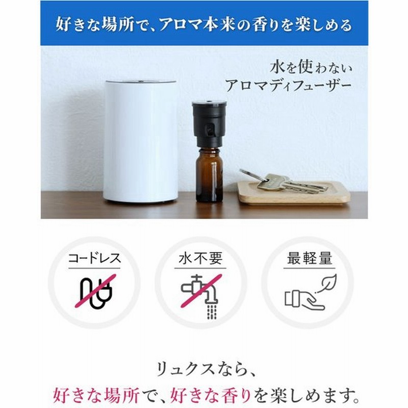 17冠達成 103週連続1位 コードレス 水を使わない アロマディフューザー リュクス ネブライザー 小さい 軽い 水なし 人気 おすすめ ネブライザー式 車用 通販 Lineポイント最大0 5 Get Lineショッピング