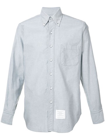 Thom Browne - Grosgrain Placket Oxford Shirt - men - Cotton - 4 - Blue