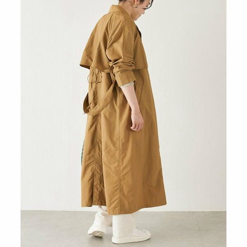BEARDSLEY ビアズリー コットン ナイロン ミドル丈 モッズ コート BEARDSLEY / ビアズリー 後ろレースアップナイロンコート | LINE